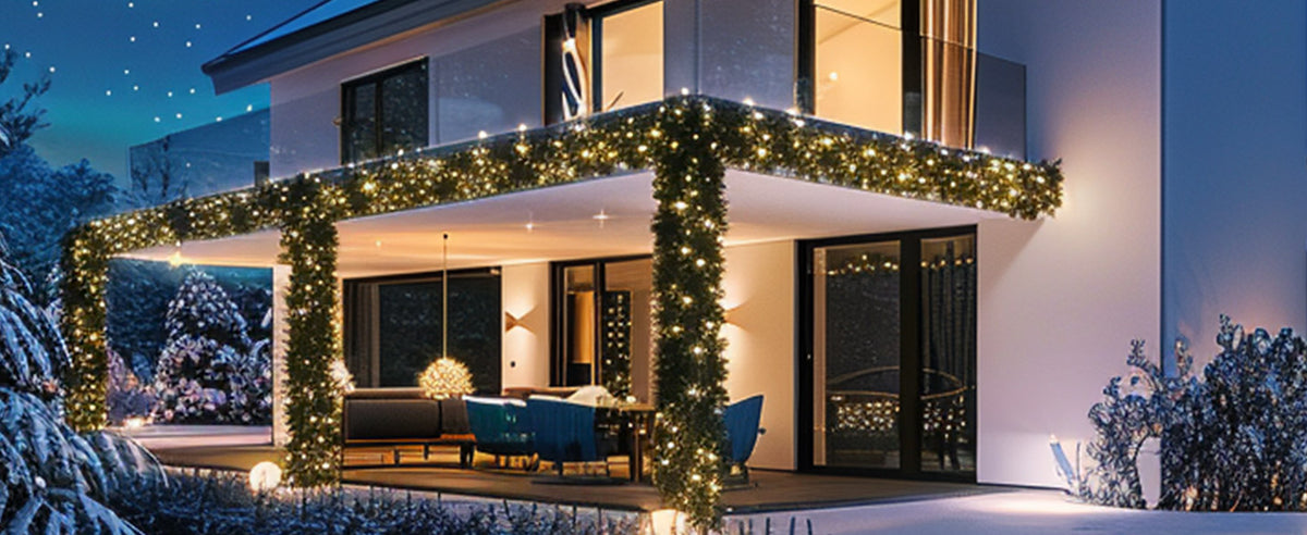 Ghirlanda natalizia 10m 200 LED per interni ed esterni