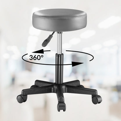 Sgabello girevole 360° similpelle grigio