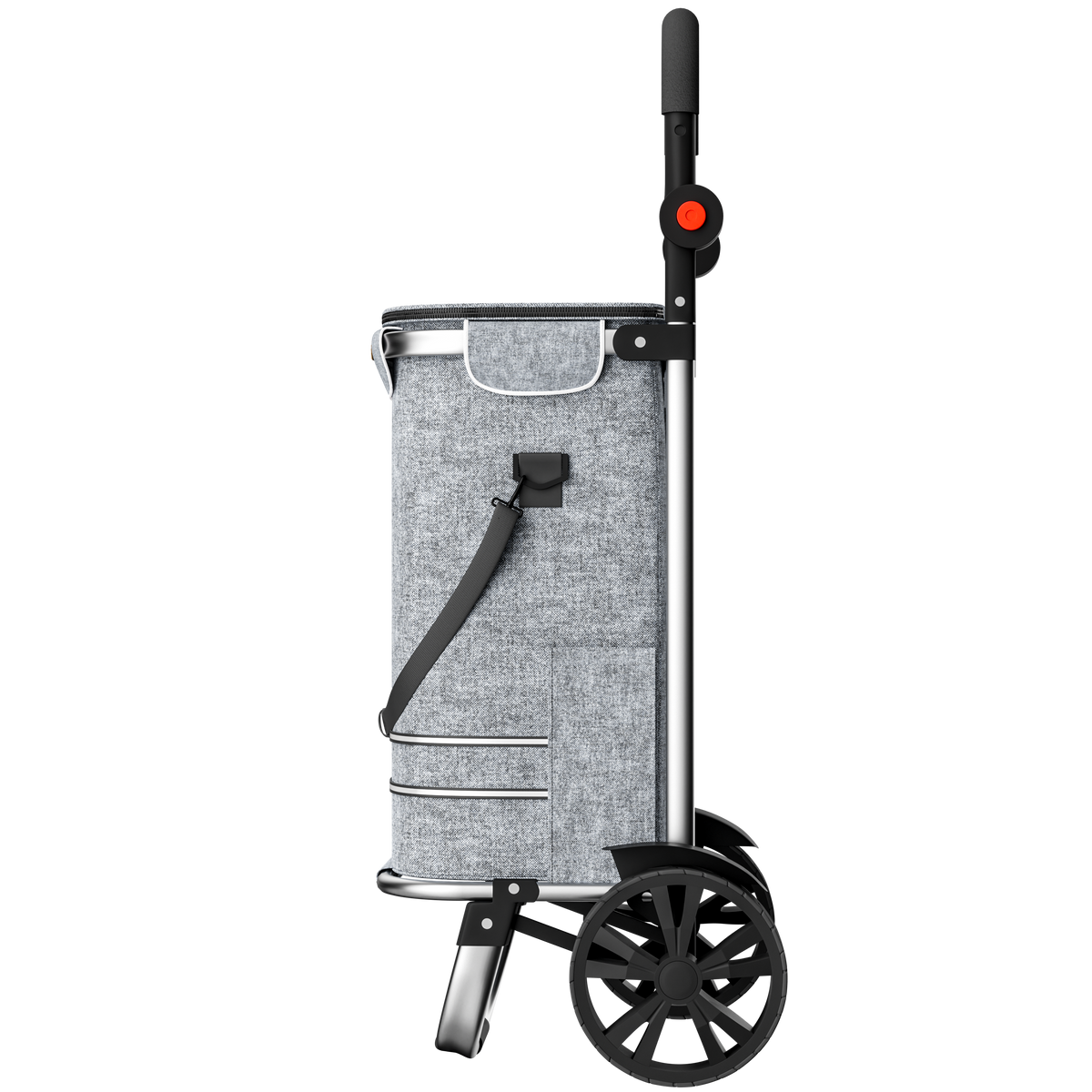 Trolley portaspesa grigio 56L 31x24x54