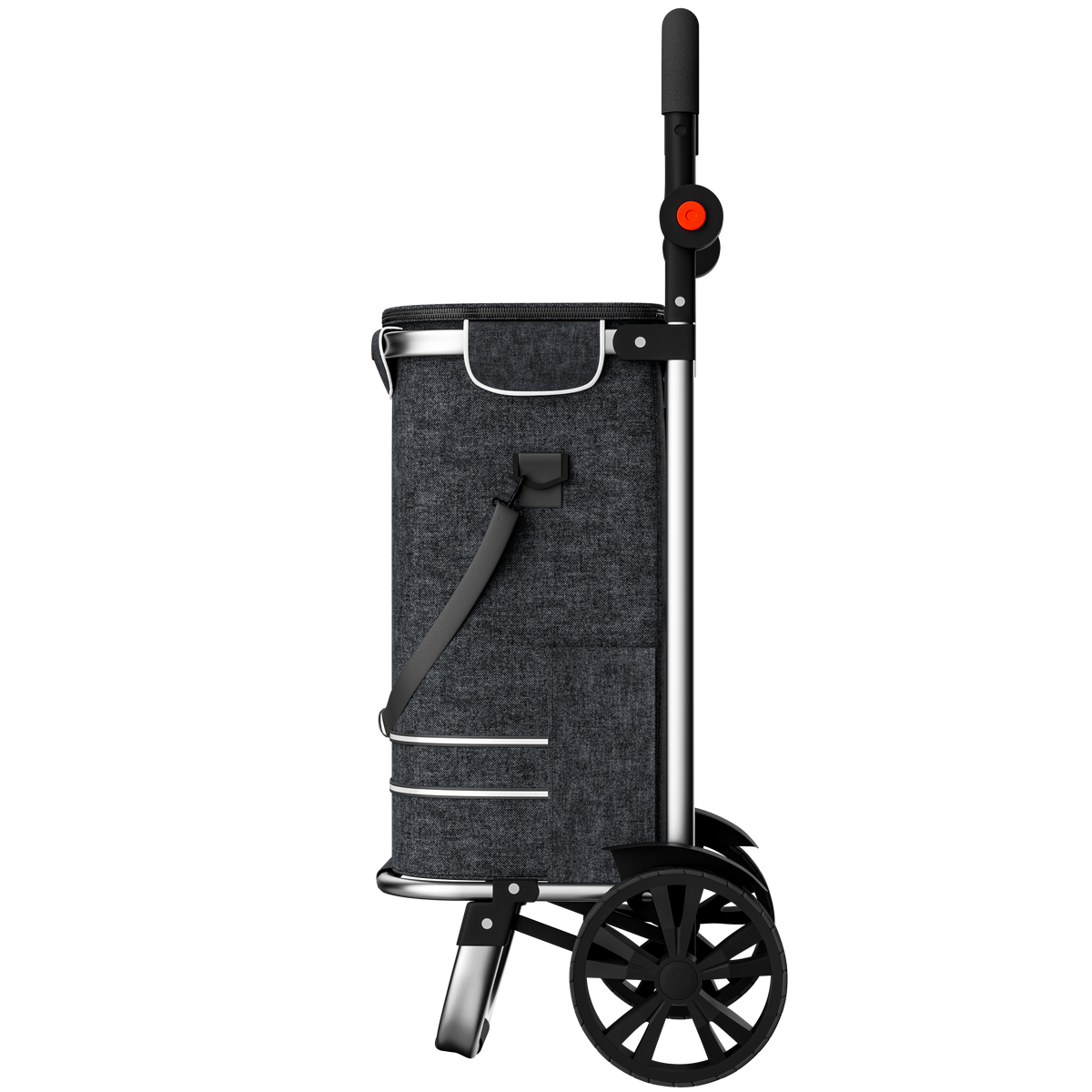 Carrello spesa nero Alu 56L 31x24x54cm
