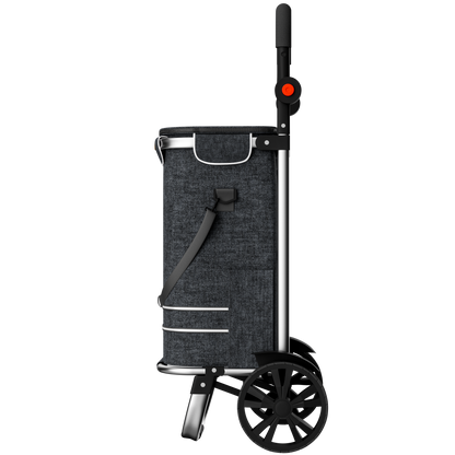 Carrello spesa nero Alu 56L 31x24x54cm