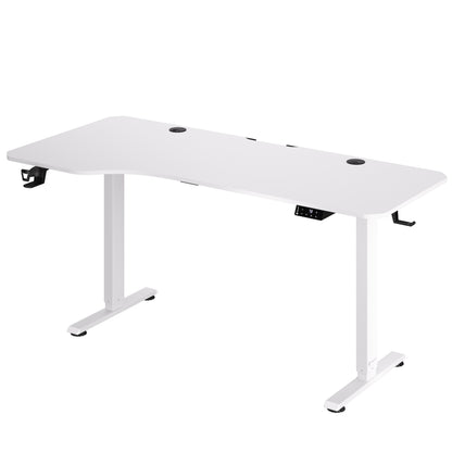 Scrivania regolabile in altezza bianco 160x75x73-118cm