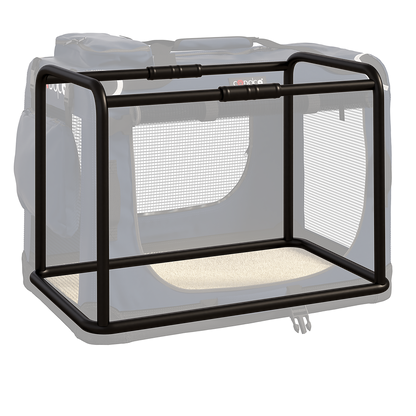 Trasportino per cani antracite S 50x34x36cm pieghevole