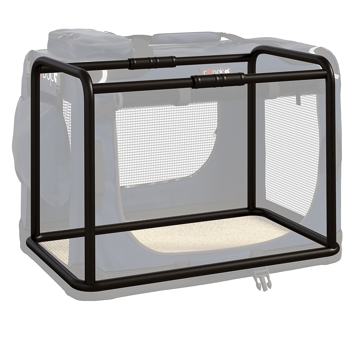 Trasportino per cani antracite XL 82x56x58cm pieghevole