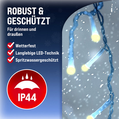 Catena di luci Natale 600 LED bianco caldo 60m