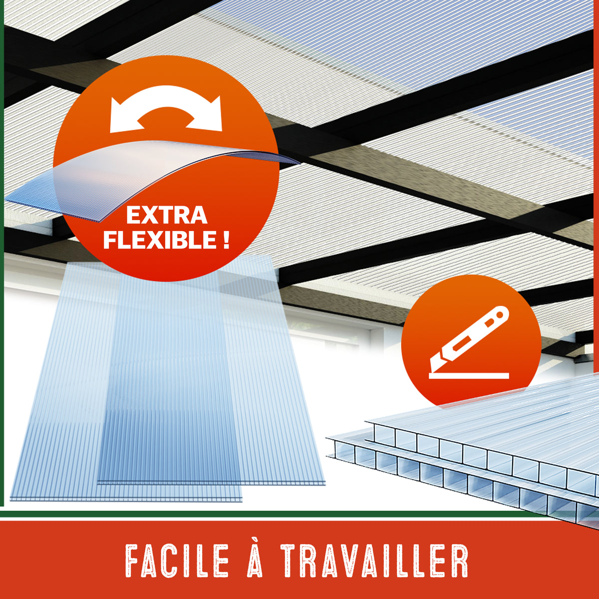 Lastre alveolari set da 10 trasparenti 6mm 7,32m²
