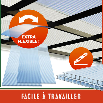 Lastre alveolari set da 10 trasparenti 6mm 7,32m²