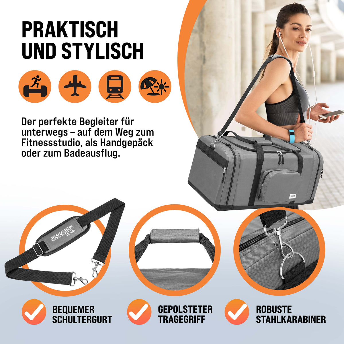 Borsa da viaggio antracite 90L