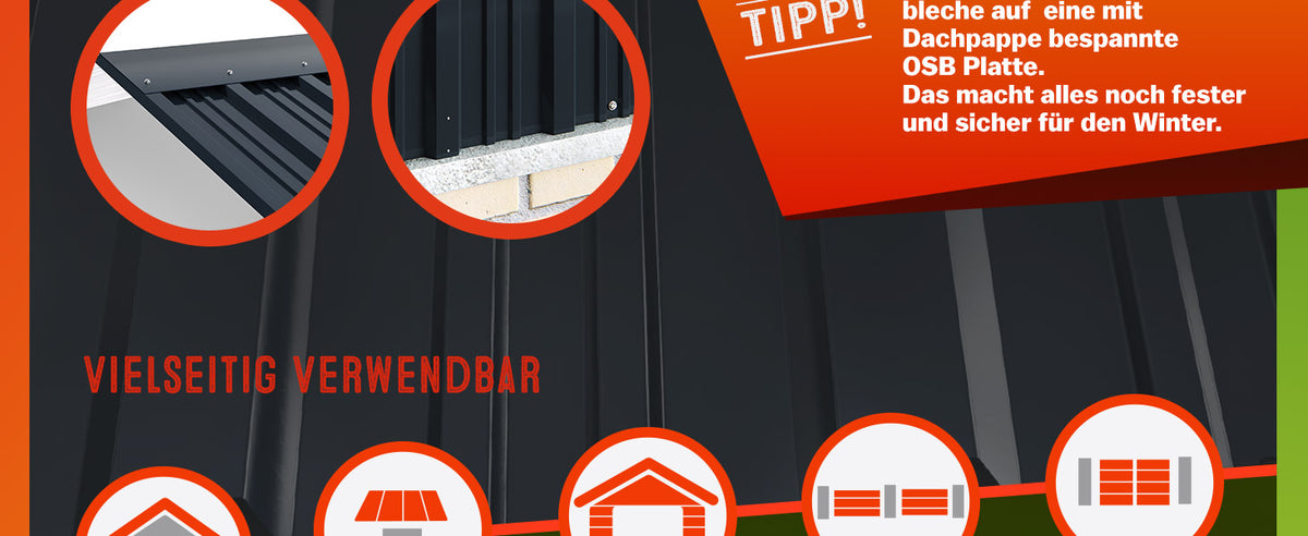 Lastra profilata trapezoidale set da 12 antracite 110x46cm