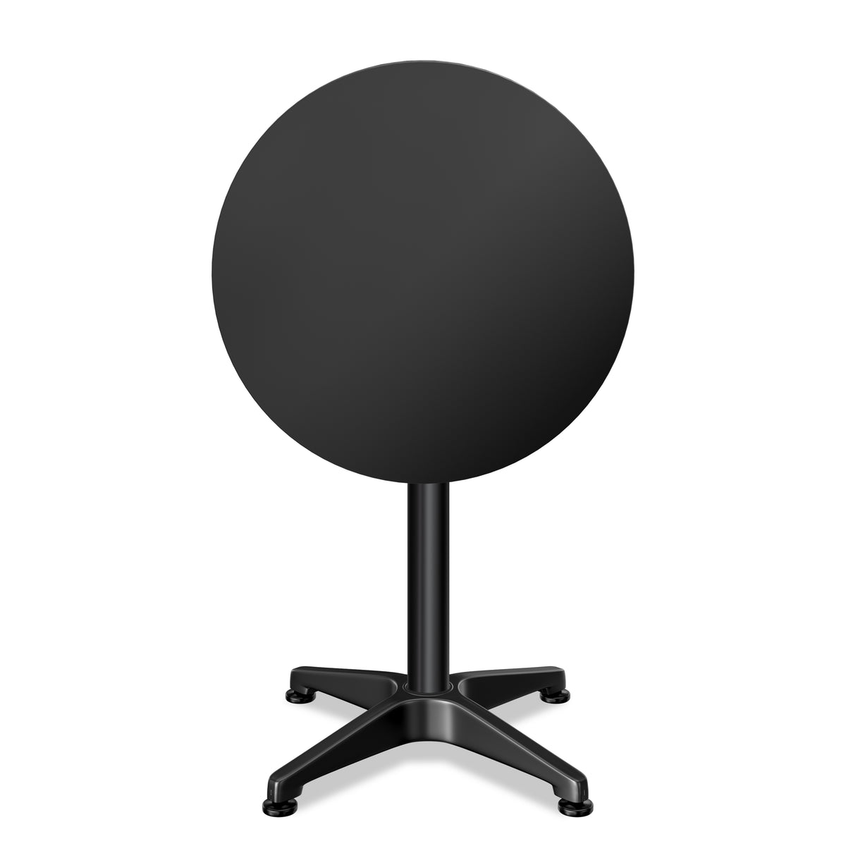 Tavolo alto in alluminio Nero Ø60cm pieghevole, regolabile in altezza