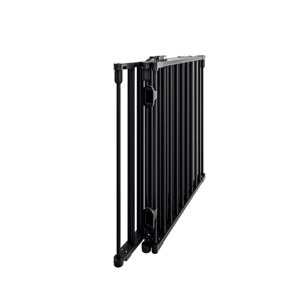 Griglia di sicurezza per caminetto metallo nero 306x77cm pieghevole