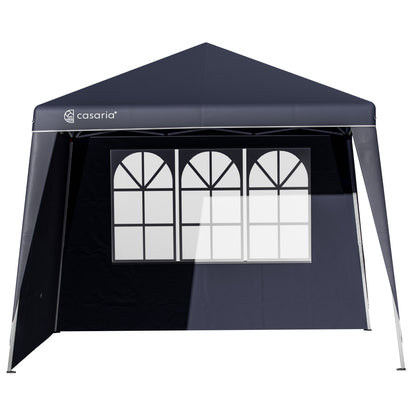 Gazebo pieghevole a parete laterale Capri set di 2 antracite 3x3m