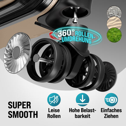 Set di valigie rigide Exopack 3 pezzi champagne Accessori in ABS