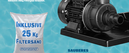 Sistema di filtraggio a Sabbia 10200 L/h + vetro filtrante