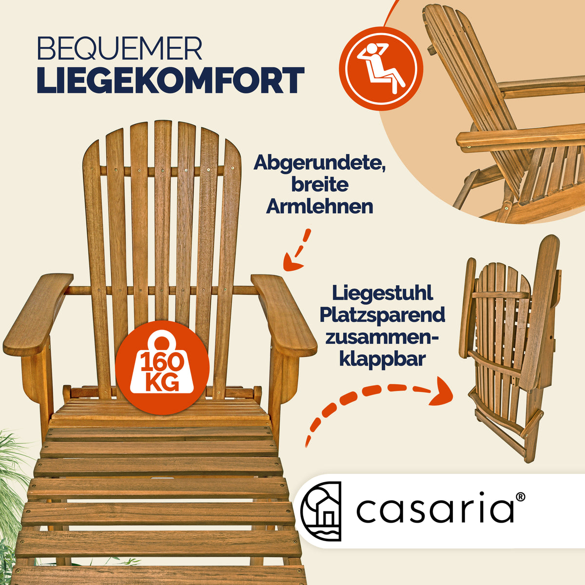 Sdraio da giardino 2 pz Adirondack legno d´acacia