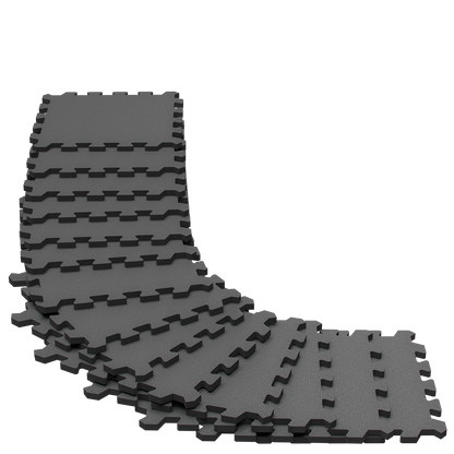 Tappetini fitness per protezione pavimenti/puzzle Set di 36 Grigio 175x175x1cm