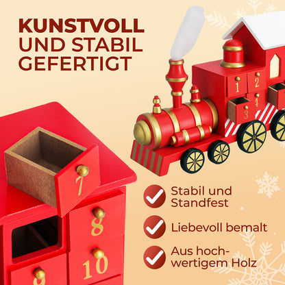 Calendario dell'avvento da riempire trenino locomotiva