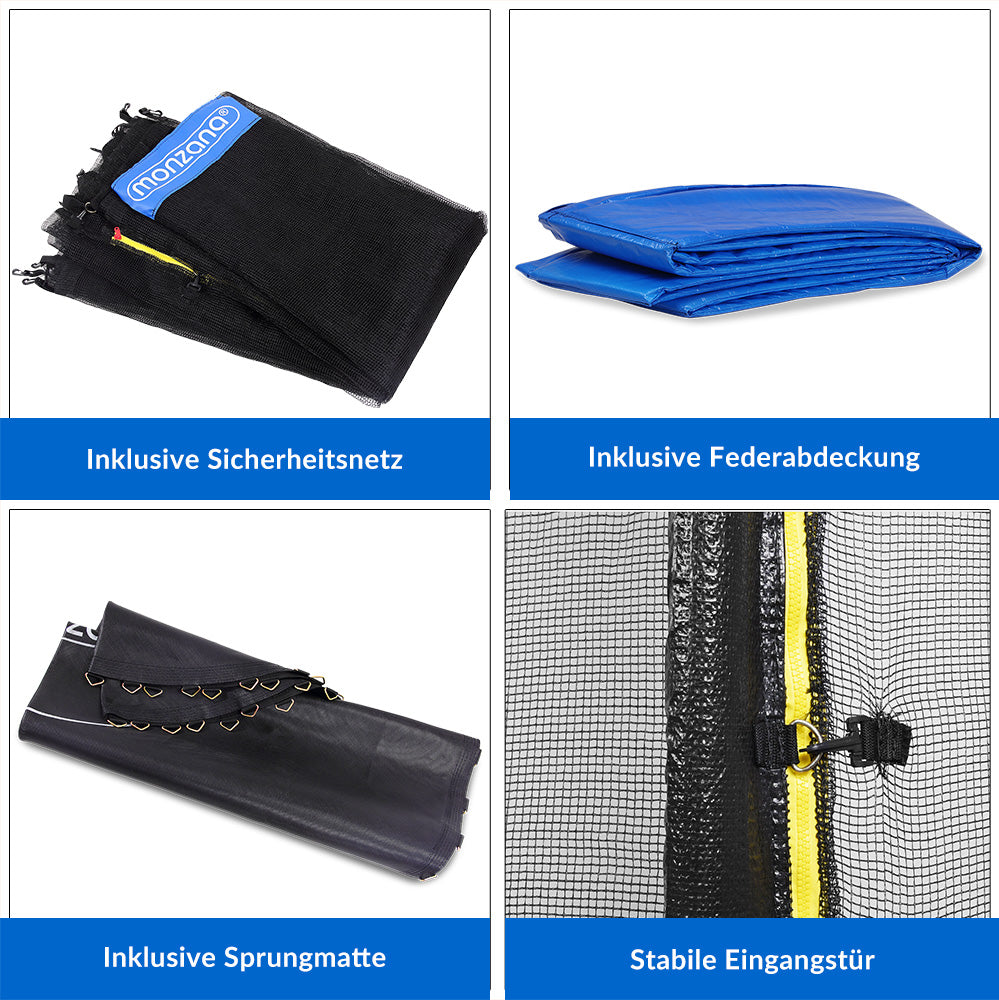 Trampolino elastico Ø183 cm con rete di sicurezza