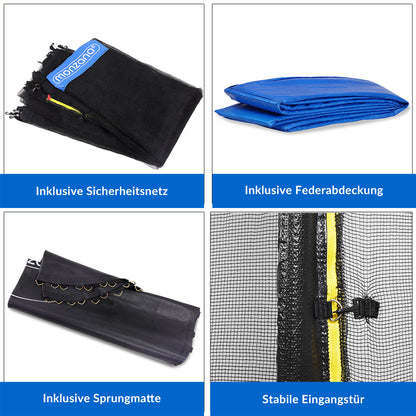 Trampolino elastico Ø183 cm con rete di sicurezza