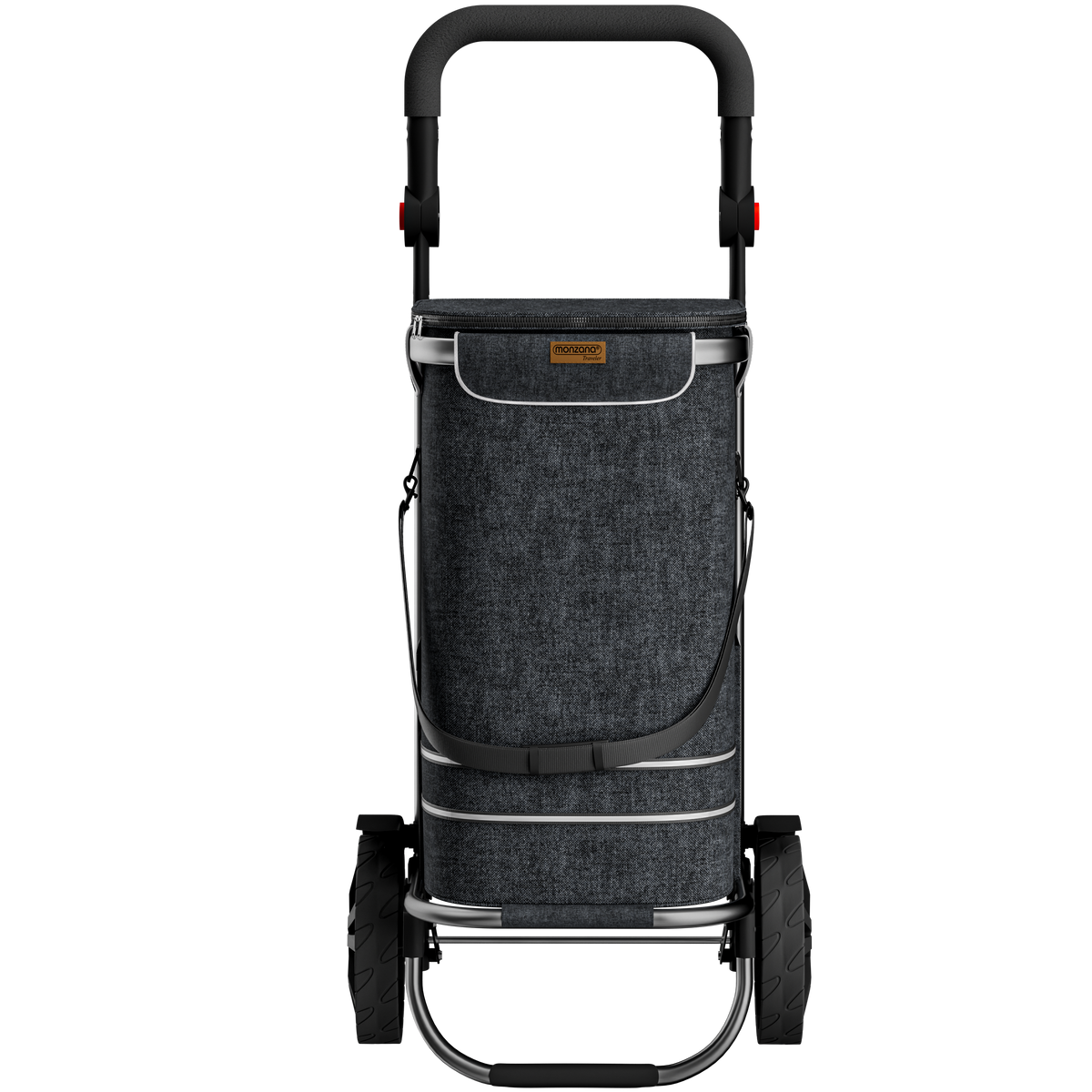 Carrello spesa nero Alu 56L 31x24x54cm