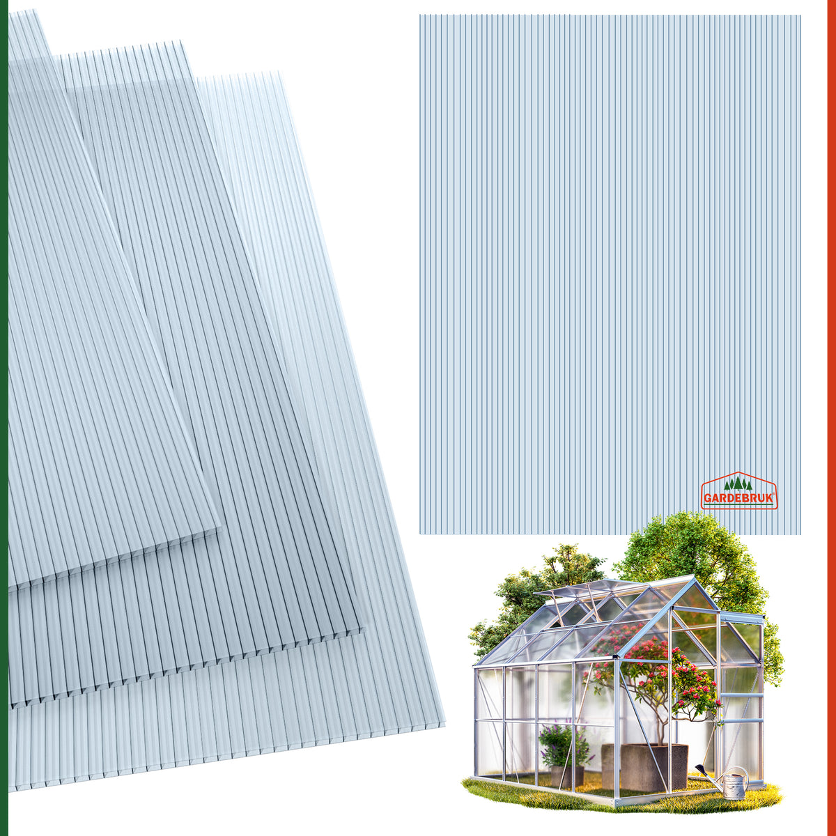Lastre alveolari set da 10 trasparenti 6mm 7,32m²