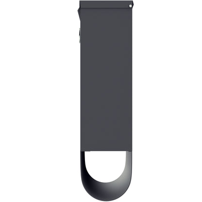 Cassetta postale acciaio nero/argento 30,5x10x33,5cm