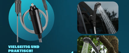 Doccia da campeggio antracite 12V con pompa ad immersione