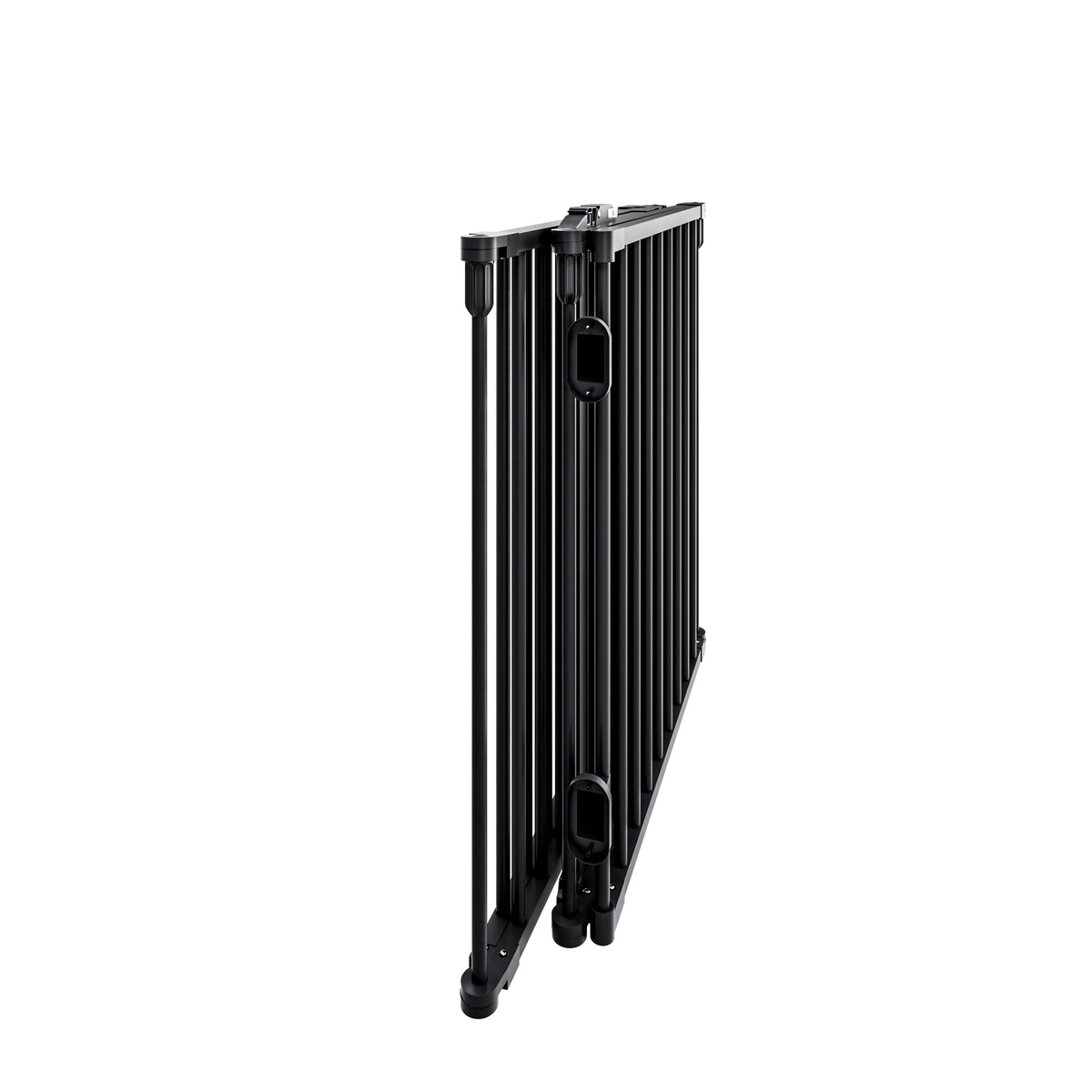 Griglia di sicurezza per caminetto metallo nero 306x77cm pieghevole