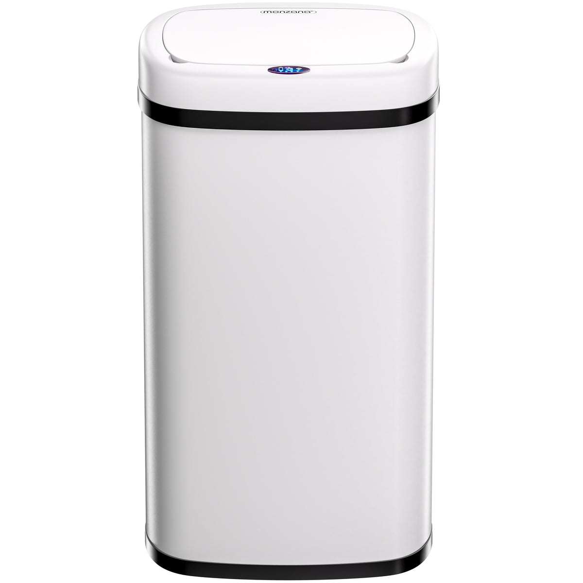 Cestino a sensore in acciaio inox bianco 50L