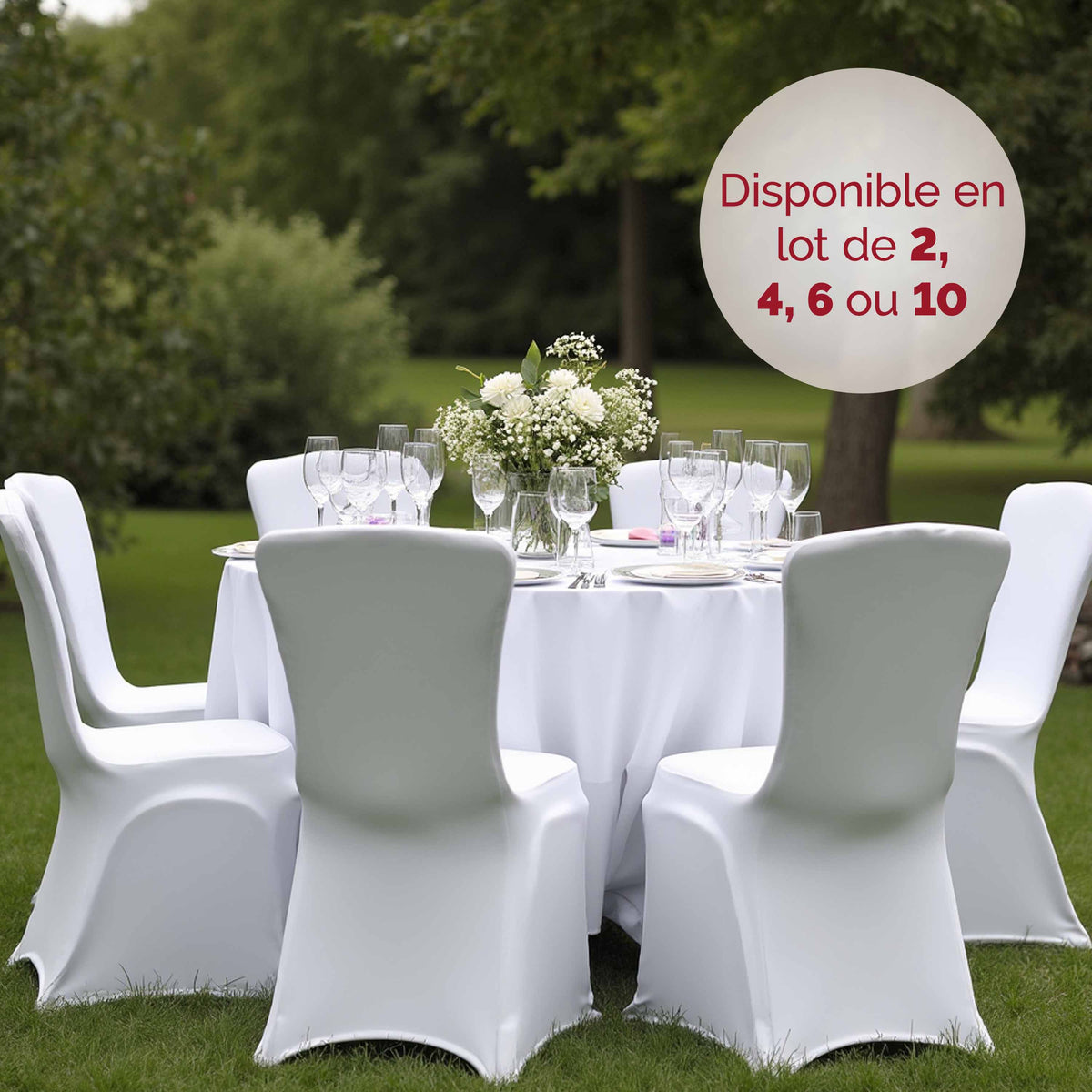 Set di 2 coprisedia bianchi