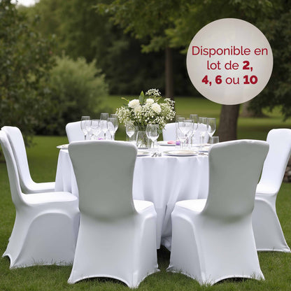 Set di 2 coprisedia bianchi