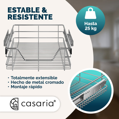 Cassetti telescopici scorrevoli 2 pz 50 cm