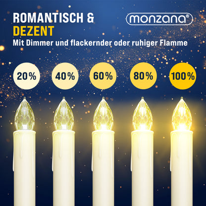 Candele LED per albero di Natale set di 40 bianco caldo incl batteria