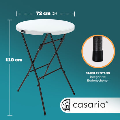Tavolo da bar bianco Ø72cm + copertura tavolo da bar Bordeaux Ø70cm