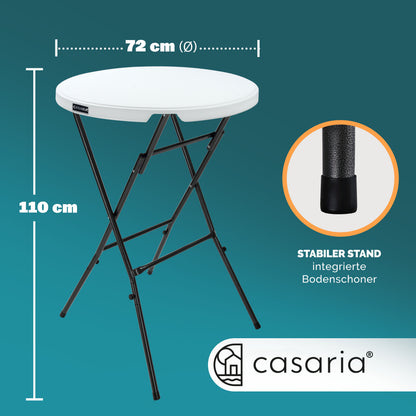 Tavolo da bar bianco Ø72cm + copri tavolo da bar bianco Ø70cm