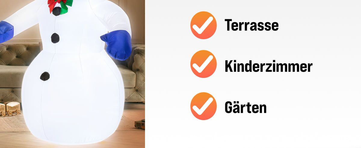 Gonfiabile pupazzo di neve XXL 250cm illuminazione LED