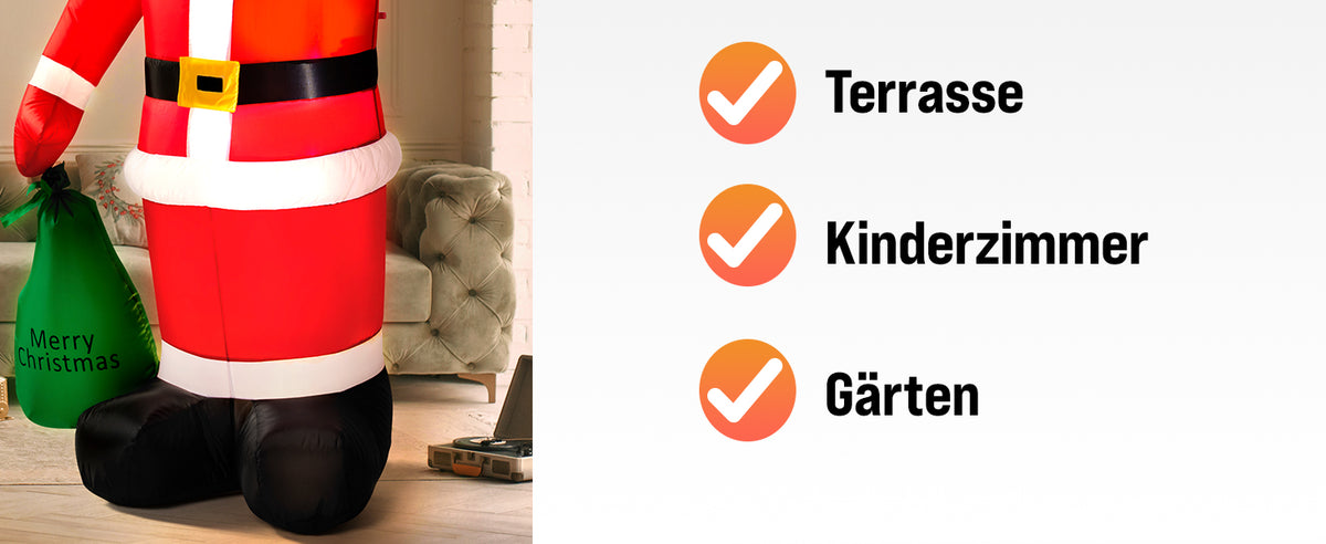 Gonfiabile Babbo Natale XL 180cm illuminazione LED