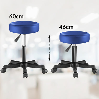 Sgabello girevole 360° similpelle blu