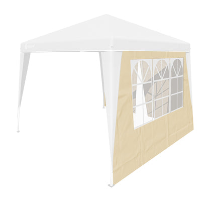 Gazebo pieghevole a parete laterale Capri set di 2 Beige 3x3m