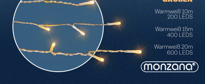 Luci di natale di Natale 400LED 15m bianco caldo