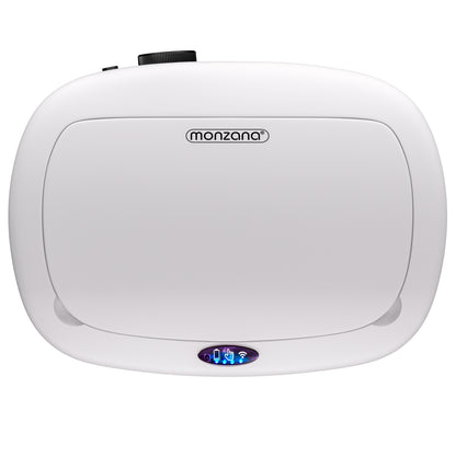 Cestino a sensore in acciaio inox bianco 50L