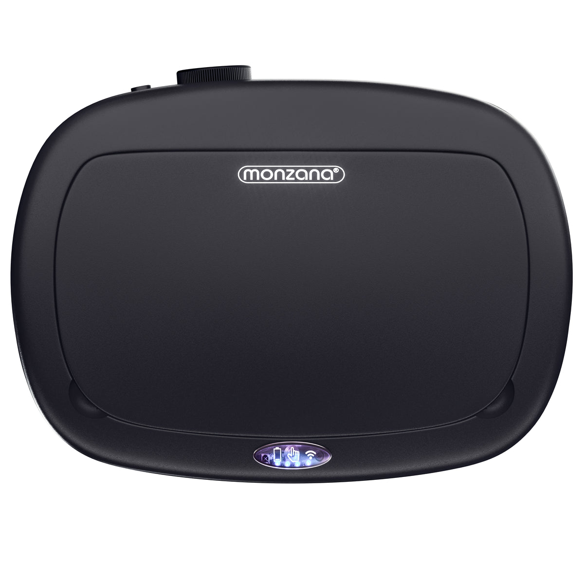 Cestino a sensore in acciaio inox nero 50L