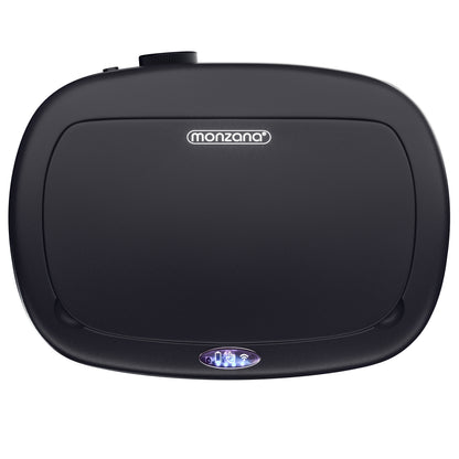 Cestino a sensore in acciaio inox nero 50L