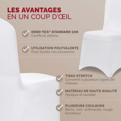 Set di 2 coprisedia bianchi