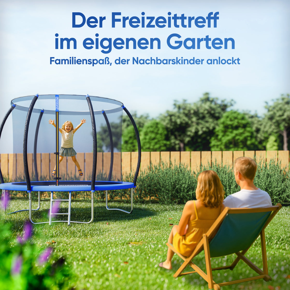 Trampolino Elastico Ø244cm con rete di sicurezza TÜV GS