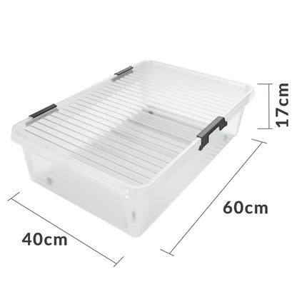 Contenitore di Plastica 2 pz 60x40x17cm 30L