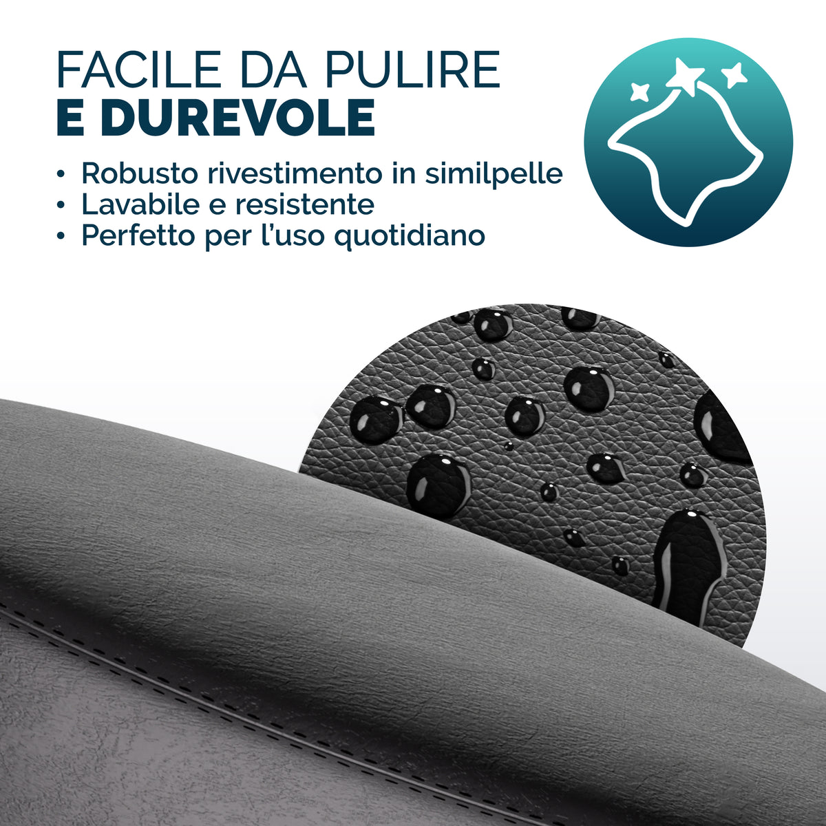 2 Pz Sgabello girevole nero similpelle