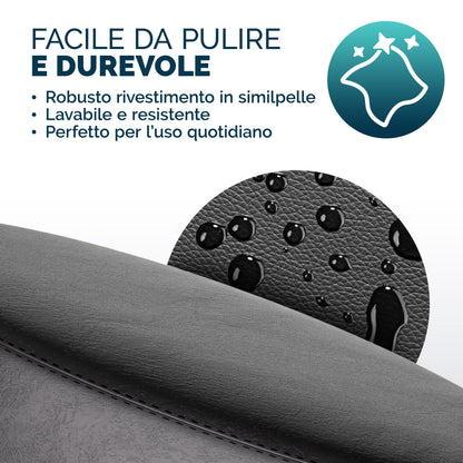 2 Pz Sgabello girevole nero similpelle