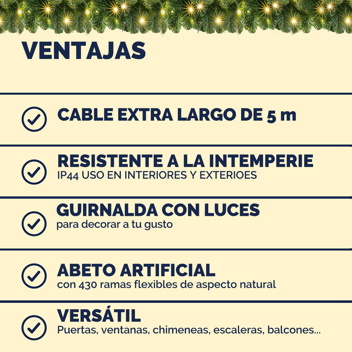 Ghirlanda natalizia 5m Set di 2 100 LED per interni ed esterni
