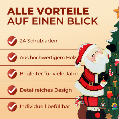 Calendario dell'avvento da riempire Babbo Natale